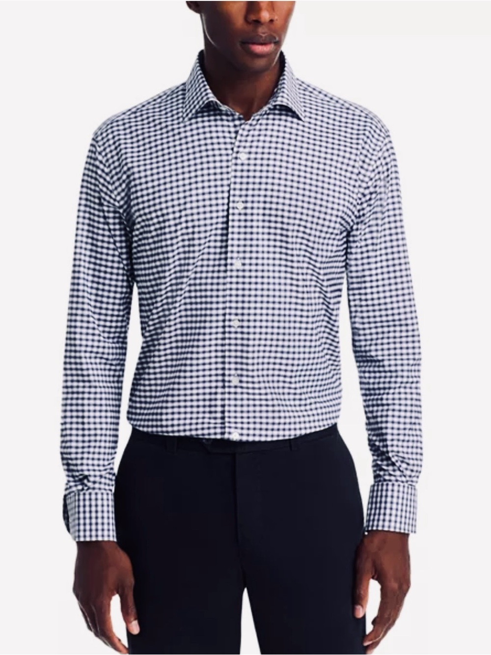 Peter Millar Navy and White Button Down, XL